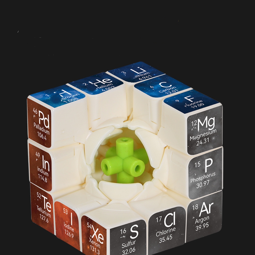 AliExpress Periodic Table 3x3 Educational Puzzle Magic Cube Smooth Anti-Scatter Desktop Logical Speed Fidget Ornament, view 4