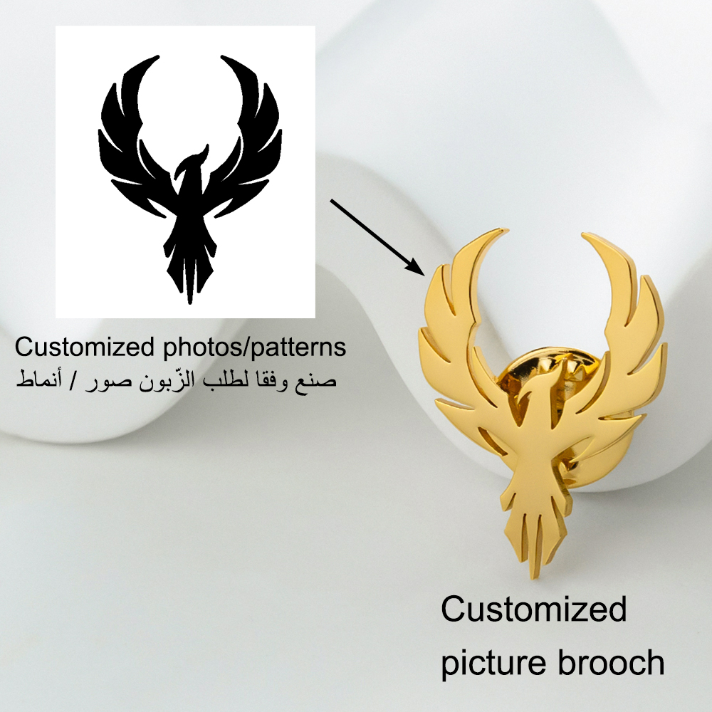 AliExpress Custom Logo Stainless Steel Lapel Pin, view 4