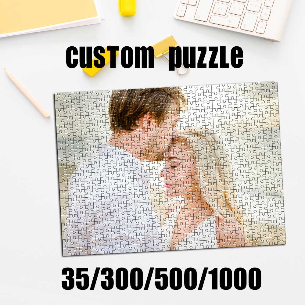 AliExpress Personalized Custom Photo Puzzle Customize "Cardboard/wooden 35/300/500/1000 Pieces Jigsaw Puzzles for Adults Kids Toys "