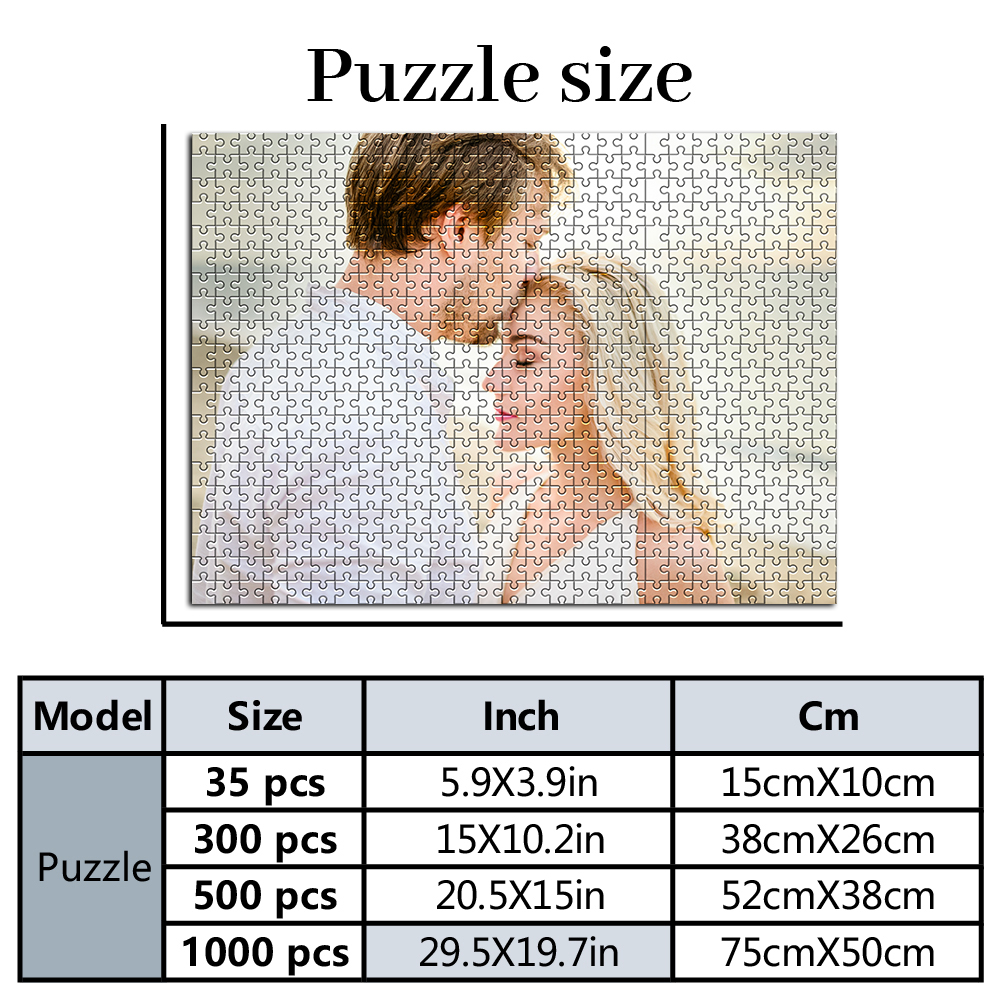 AliExpress Personalized Custom Photo Puzzle Customize "Cardboard/wooden 35/300/500/1000 Pieces Jigsaw Puzzles for Adults Kids Toys ", view 4