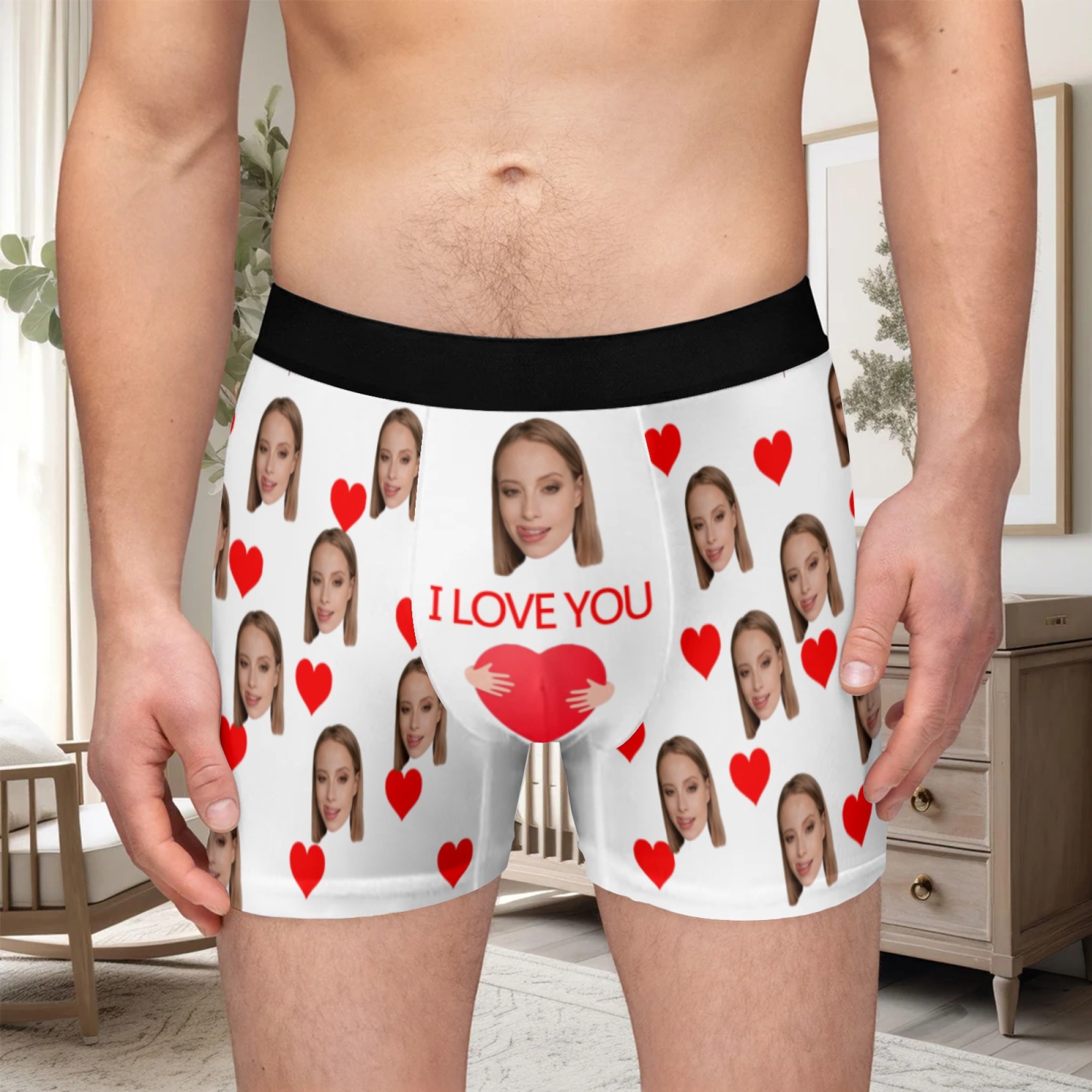 AliExpress Personalized Facial Photo Customization Flat Underwear Customization Men's Valentine's Day Gift for Husband Gift for Father, view 2