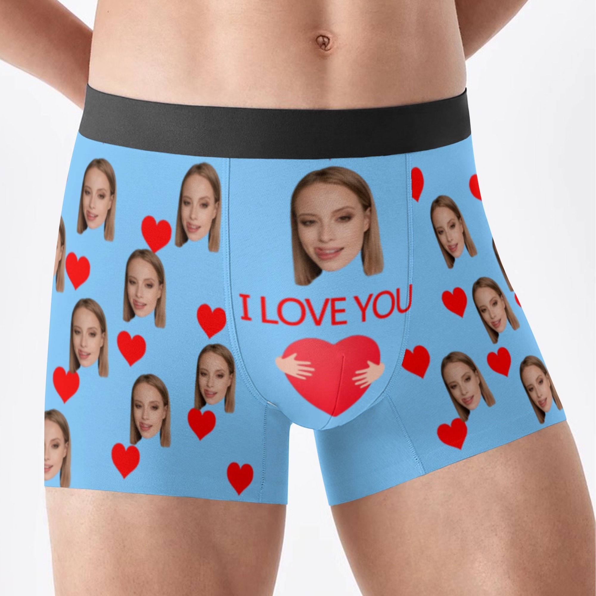 AliExpress Personalized Facial Photo Customization Flat Underwear Customization Men's Valentine's Day Gift for Husband Gift for Father, view 3