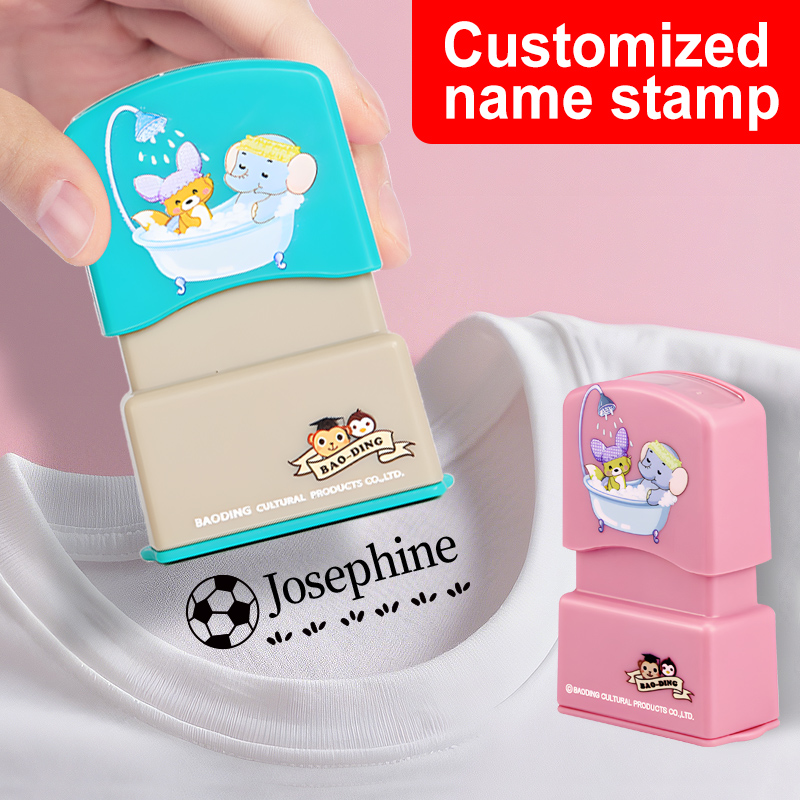 AliExpress Personalized Kids Name Stamp-Custom Waterproof Seal Stamps for School,Durable Non-Fading Ink, Travel Case & Educational Tools
