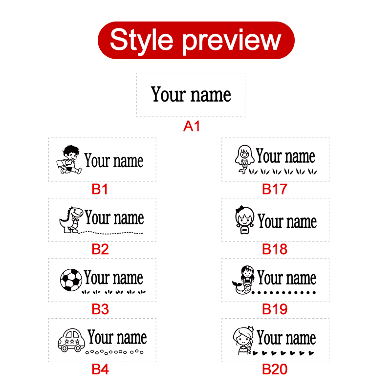 AliExpress Personalized Kids Name Stamp-Custom Waterproof Seal Stamps for School,Durable Non-Fading Ink, Travel Case & Educational Tools, view 2