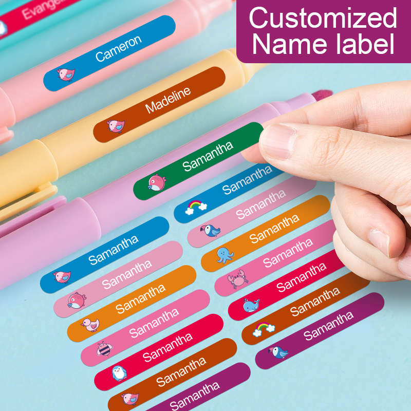 AliExpress Personalized Waterproof Labels Custom for Kids School Gear - Name Stickers for Bottles, Lunch Boxes & Stationery Items