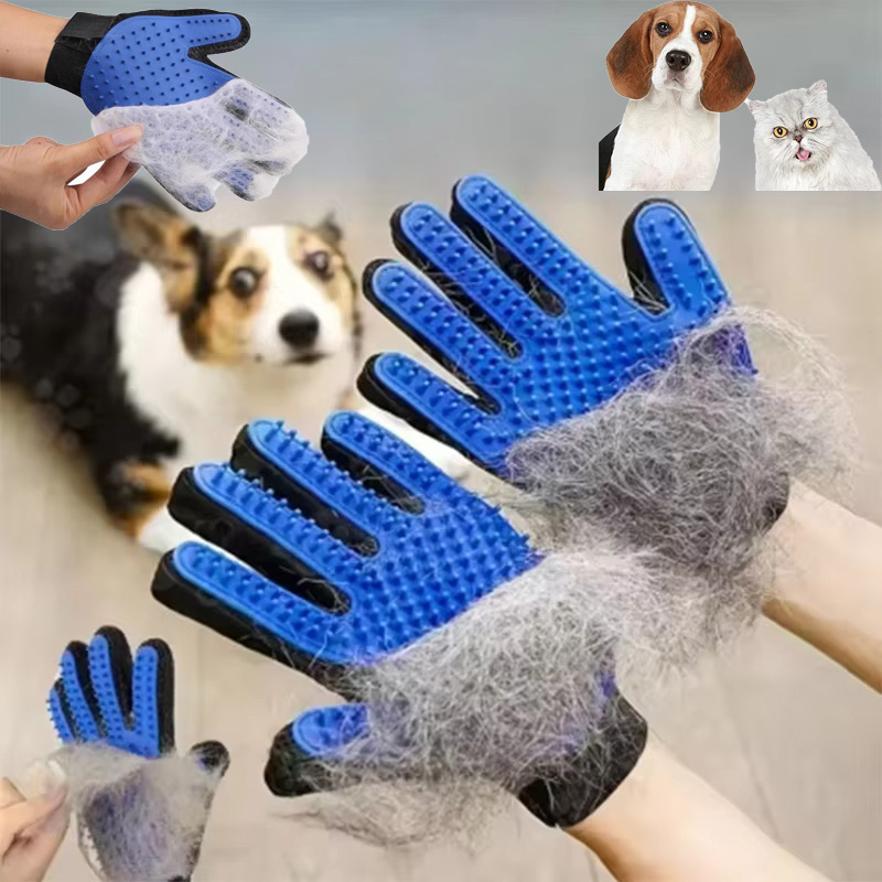 AliExpress Pet Hair Remover Shower Gloves Puppy Cats Bath Brush Cleaning Silicone Comb Glove Massage Grooming Dogs Supplies