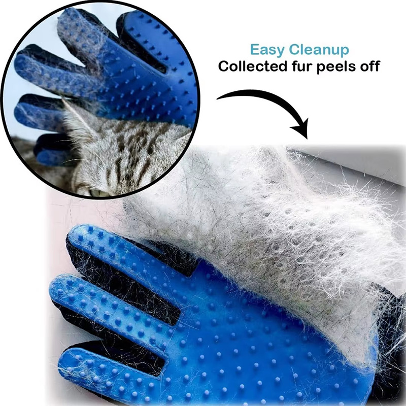 AliExpress Pet Hair Remover Shower Gloves Puppy Cats Bath Brush Cleaning Silicone Comb Glove Massage Grooming Dogs Supplies, view 4