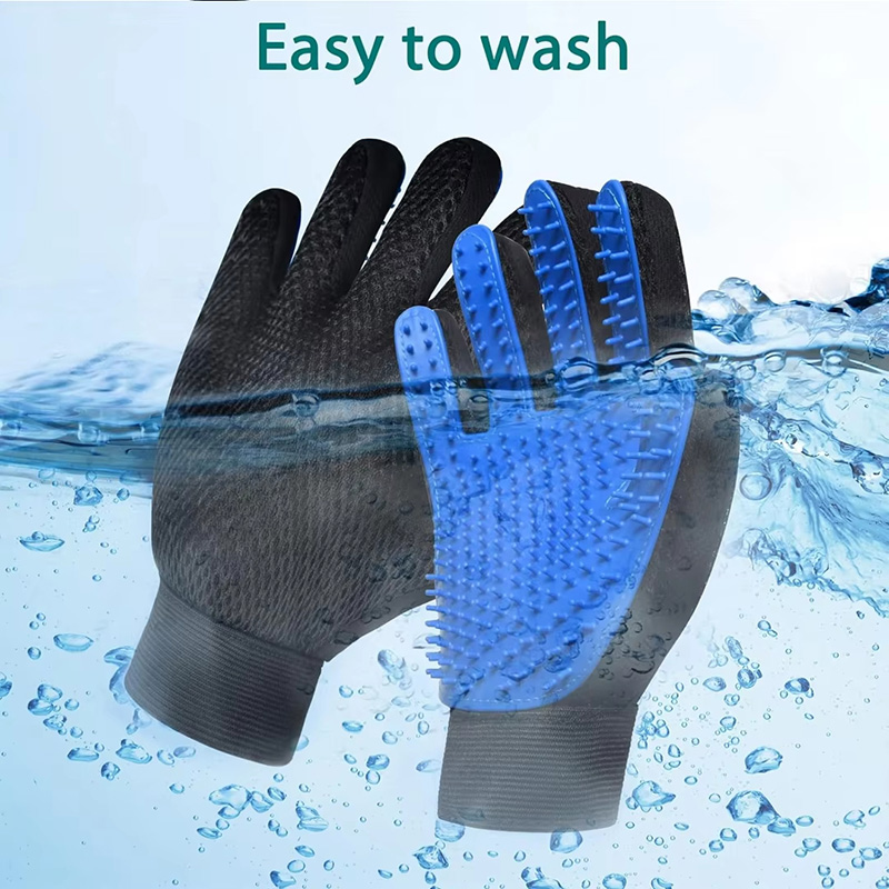 AliExpress Pet Hair Remover Shower Gloves Puppy Cats Bath Brush Cleaning Silicone Comb Glove Massage Grooming Dogs Supplies, view 5