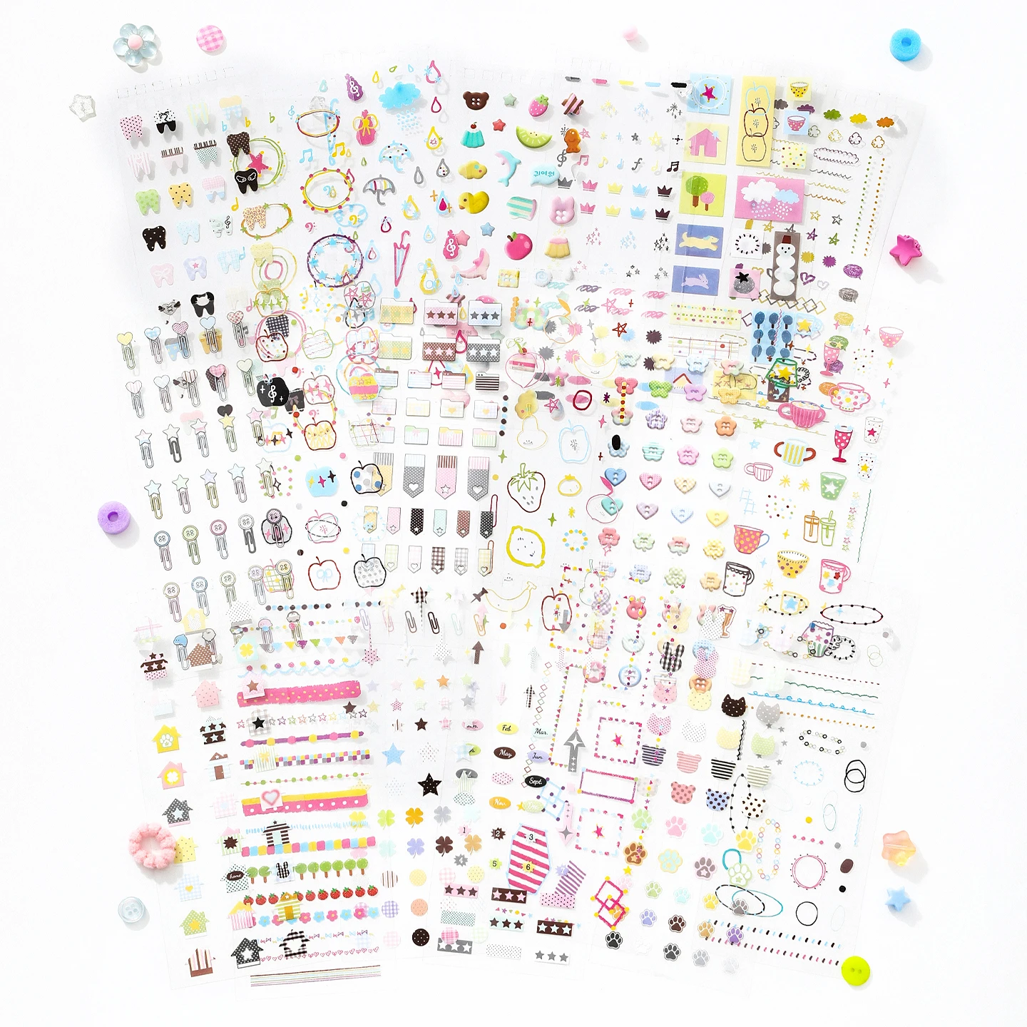 AliExpress PET Sticker Book Die Cut 20 Sheets Kawaii Aesthetic DIY Scrapbooking Decorative Label Journal Stationery, view 3