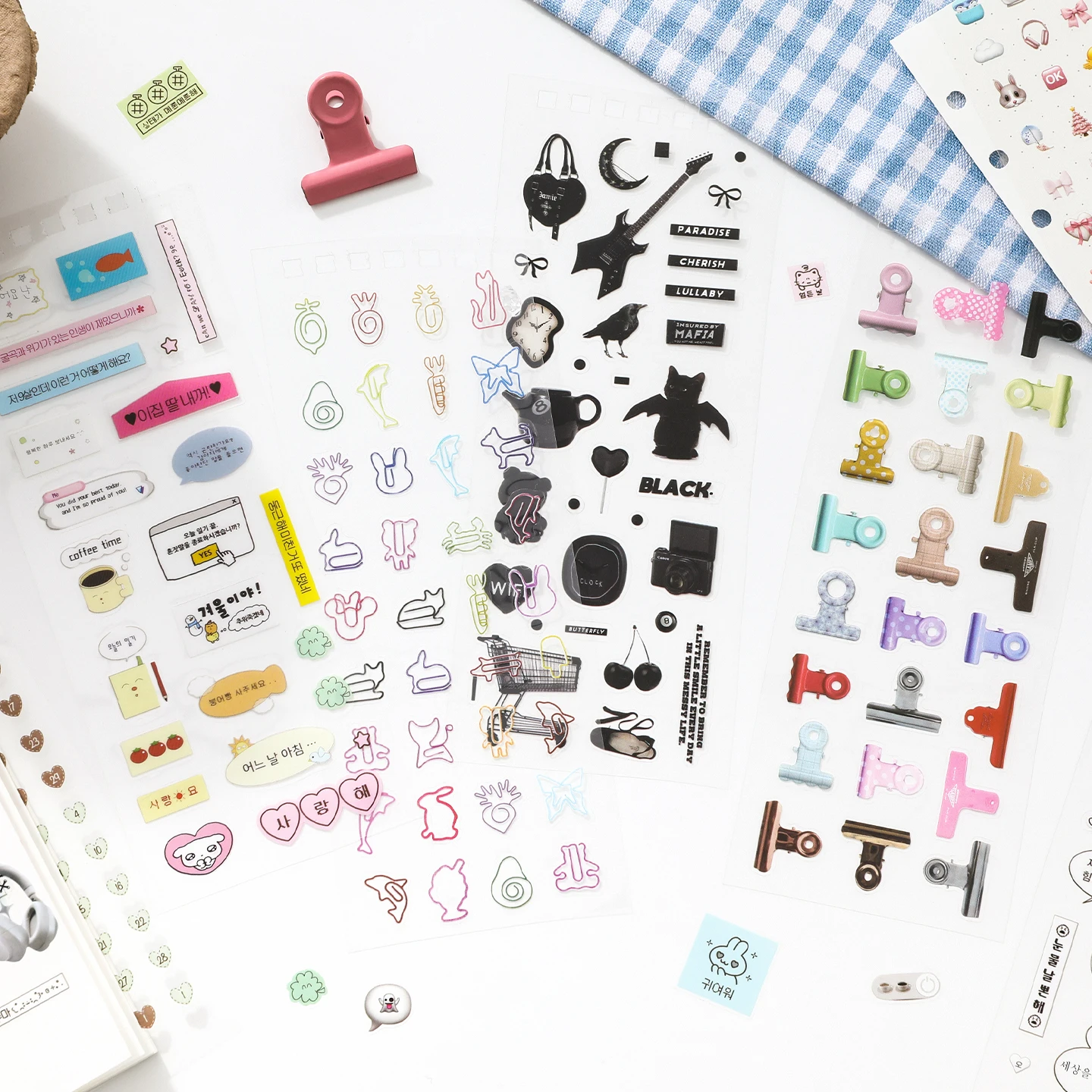 AliExpress PET Sticker Book Die Cut 20 Sheets Kawaii Aesthetic DIY Scrapbooking Decorative Label Journal Stationery, view 4