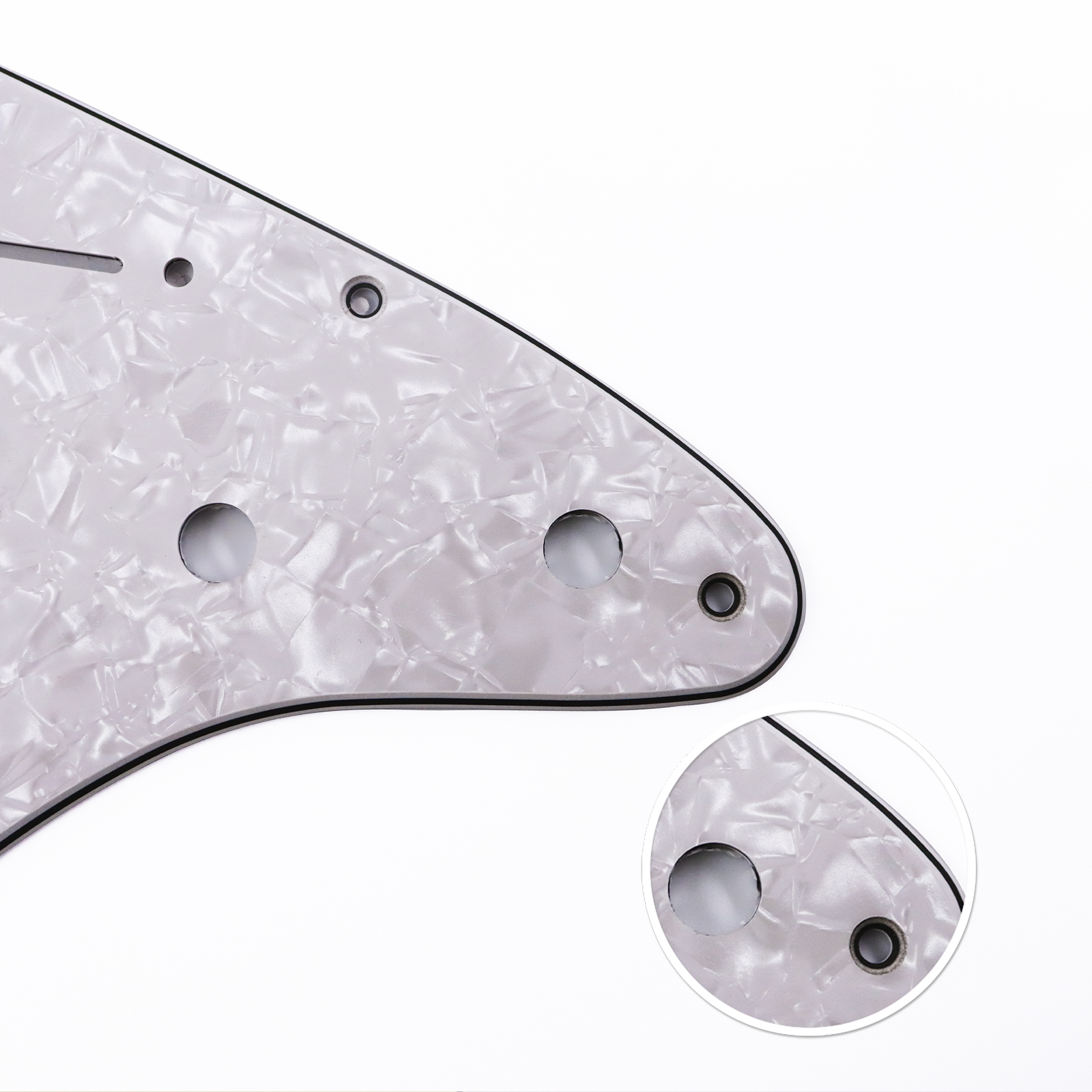 AliExpress Phrilam SSS 11-Hole Strat Pickguard, 3-Ply Scratch Plate with Aluminum Foil Shielding - Fits American/Mexican St, view 2