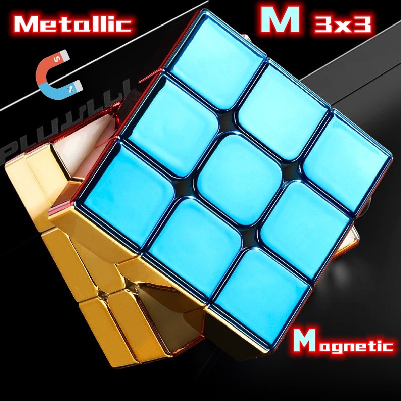 AliExpress [Picube] SengSo Metal 3x3 Magnetic Golden Cubo Magic Cube Puzzle Speed Cibe M3 3x3x3 Magico Cubo Кубик Рубика Cibo Toy, view 3