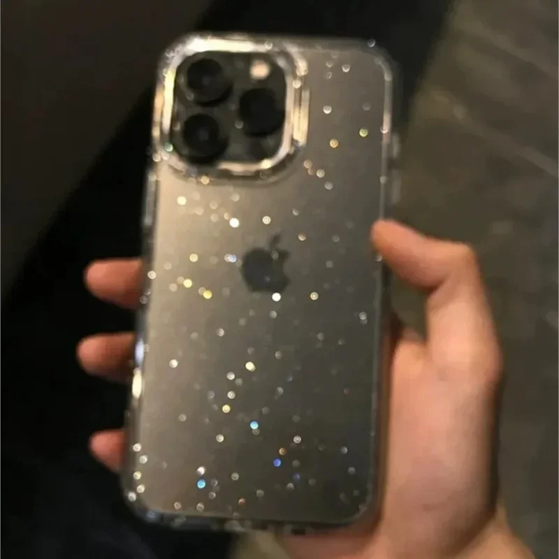 AliExpress Pink Glitter Bling Clear Soft Case for IPhone 17 Air 16 15 14 13 12 11 Pro Max Plus 17Pro 16Pro 16e I Phone Women Fundas Cover, view 4