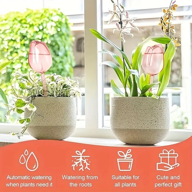 AliExpress Pink Tulip Automatic Plant Watering Balls, view 3