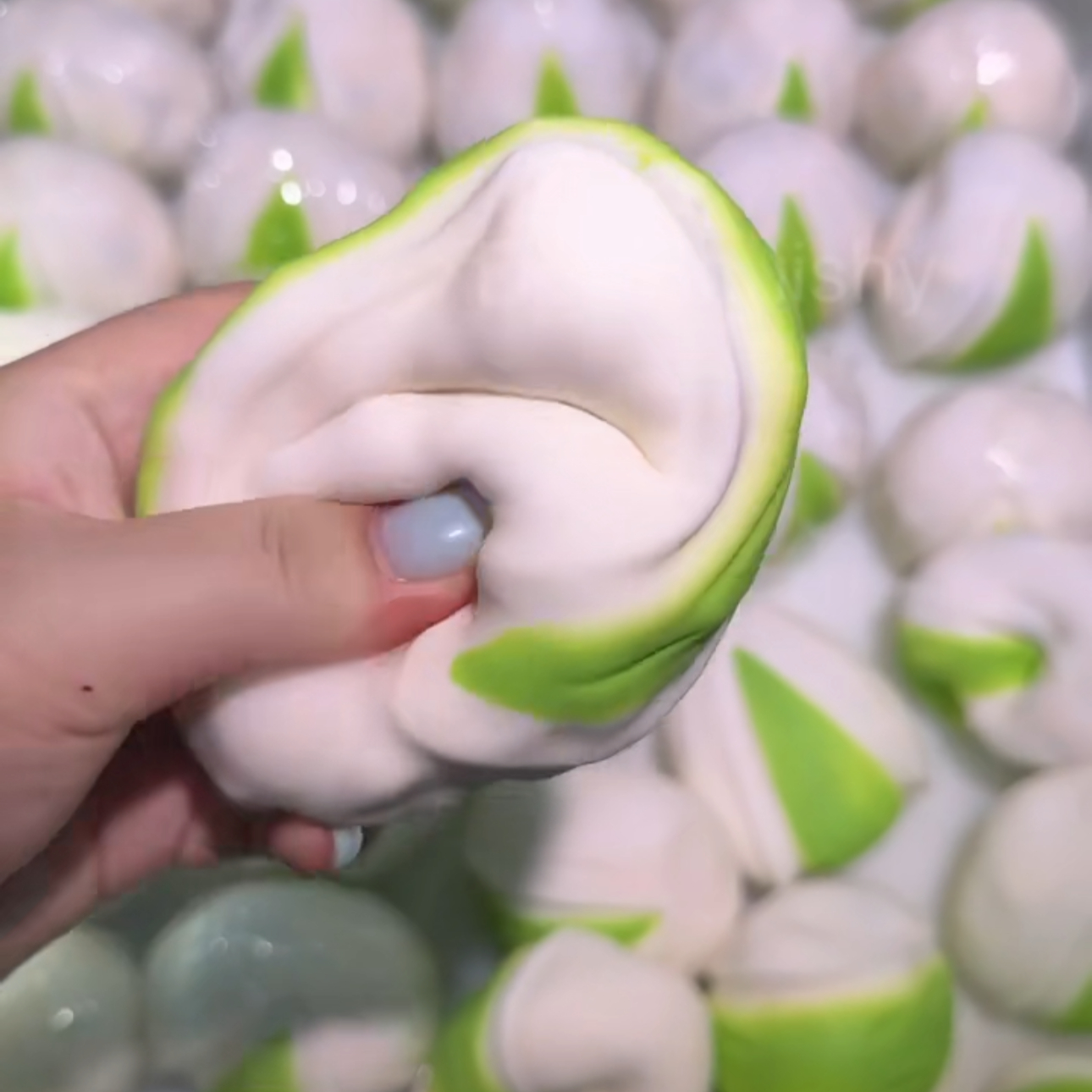 AliExpress Pistachio Squishy Stress Ball Fidget Toy Crunchy Squeeze Toy Round Blocks Filled ASMR Anti Stress Release Hand Relax Gift Toy, view 2