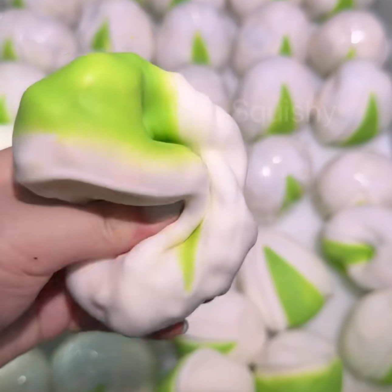 AliExpress Pistachio Squishy Stress Ball Fidget Toy Crunchy Squeeze Toy Round Blocks Filled ASMR Anti Stress Release Hand Relax Gift Toy, view 3