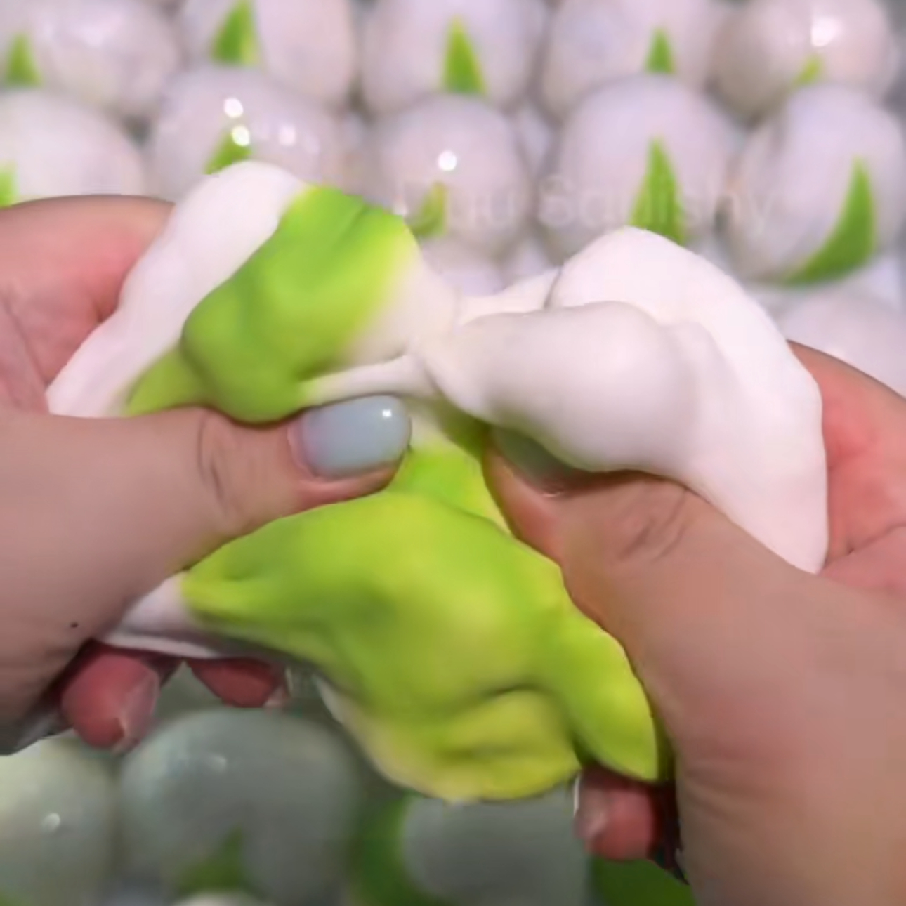 AliExpress Pistachio Squishy Stress Ball Fidget Toy Crunchy Squeeze Toy Round Blocks Filled ASMR Anti Stress Release Hand Relax Gift Toy, view 5
