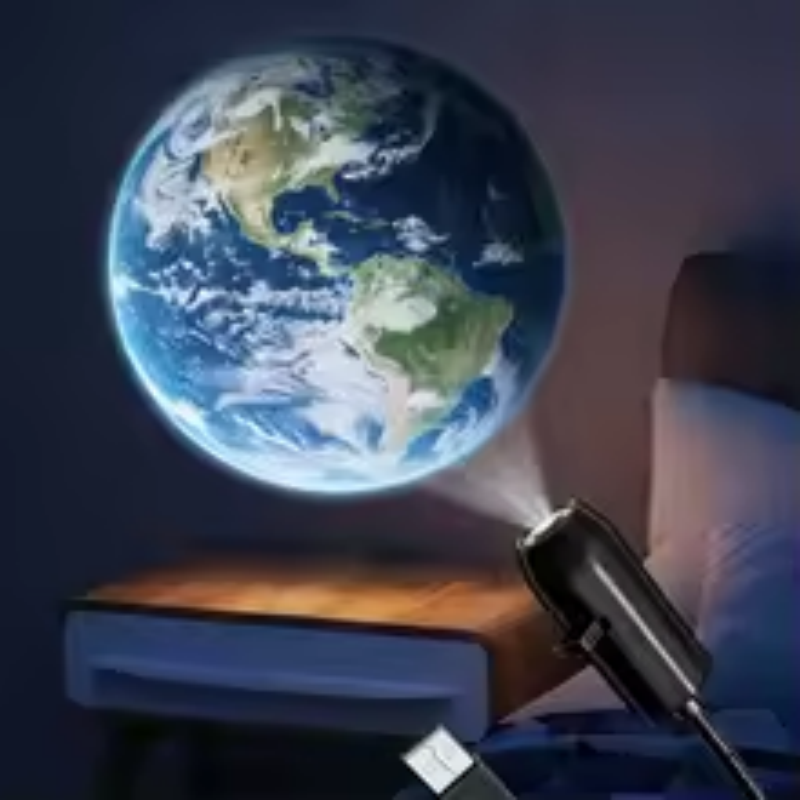 AliExpress Planet Projection Light Moon Earth Bedroom Ceiling USB Night Light Ins Background Atmosphere Light for Kids Bedroom Wall Decor, view 2