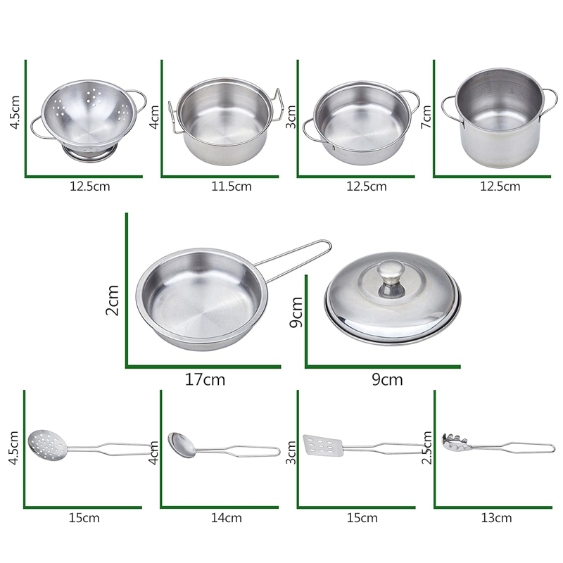 AliExpress Play Pots and Pans Toys for Kids - Kitchen Playset Pretend Cookware Mini Stainless Steel Cooking Utensils Development Toys, view 4