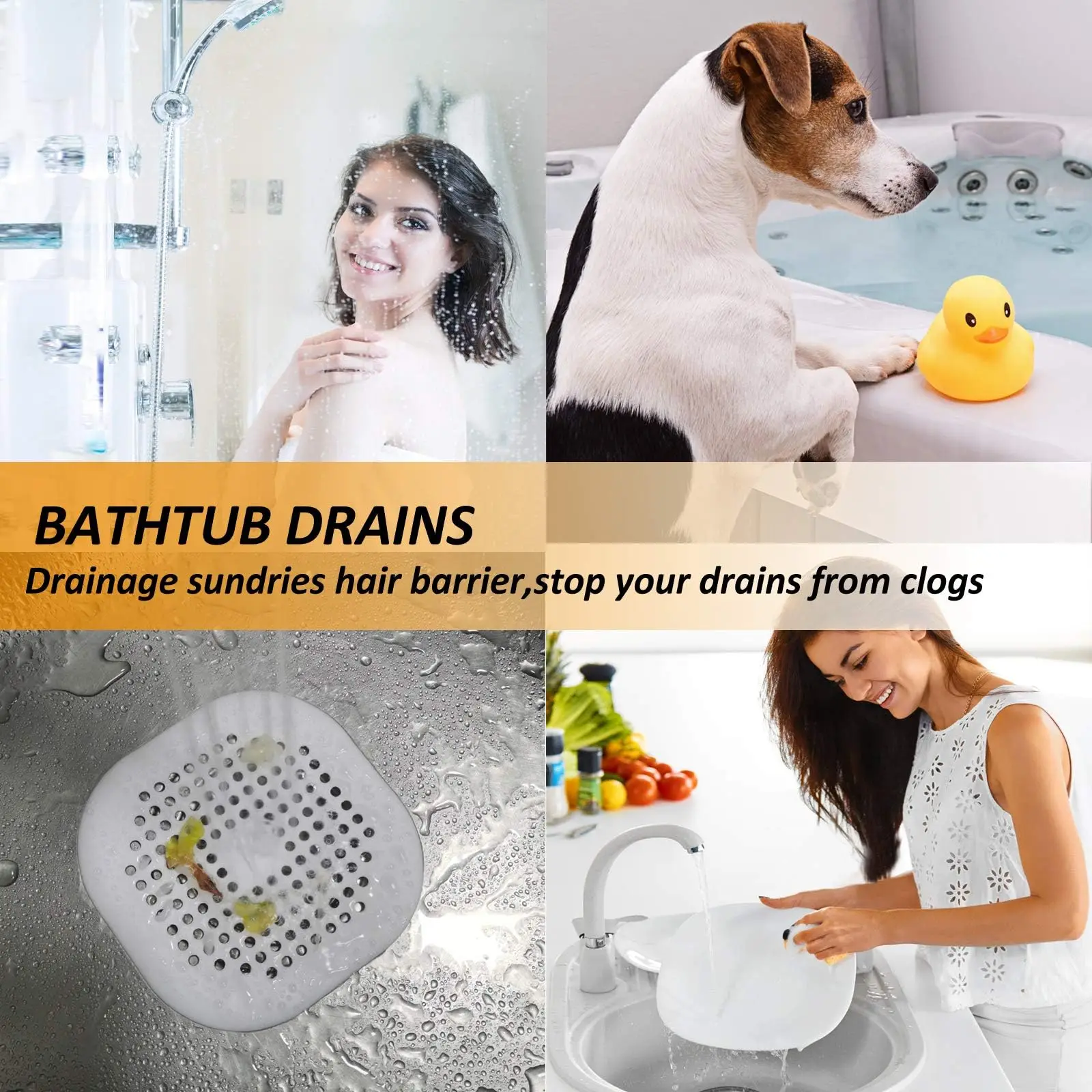 AliExpress Silicone Drain Hair Catcher and Sink Stopper, view 3