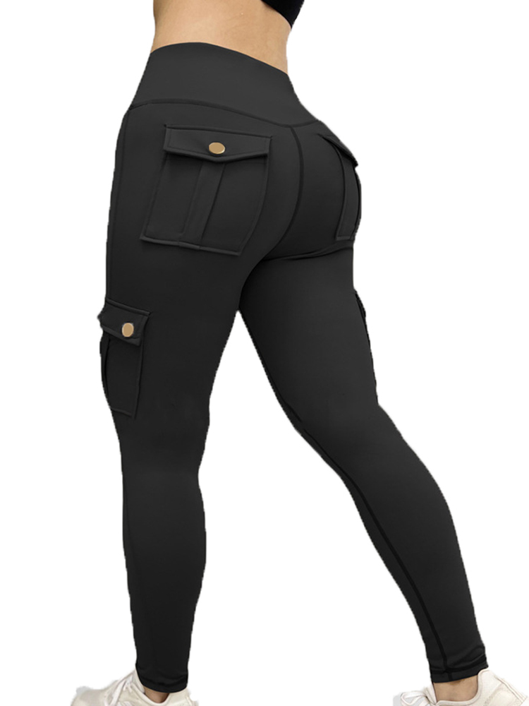 AliExpress Pockets Gym Leggings Women High Waist Fashion Fitness Pants Skinny Stretch Outdoors Comfortable Sport  Leggings