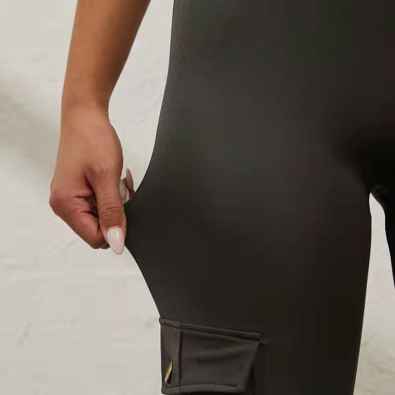 AliExpress Pockets Gym Leggings Women High Waist Fashion Fitness Pants Skinny Stretch Outdoors Comfortable Sport  Leggings, view 2