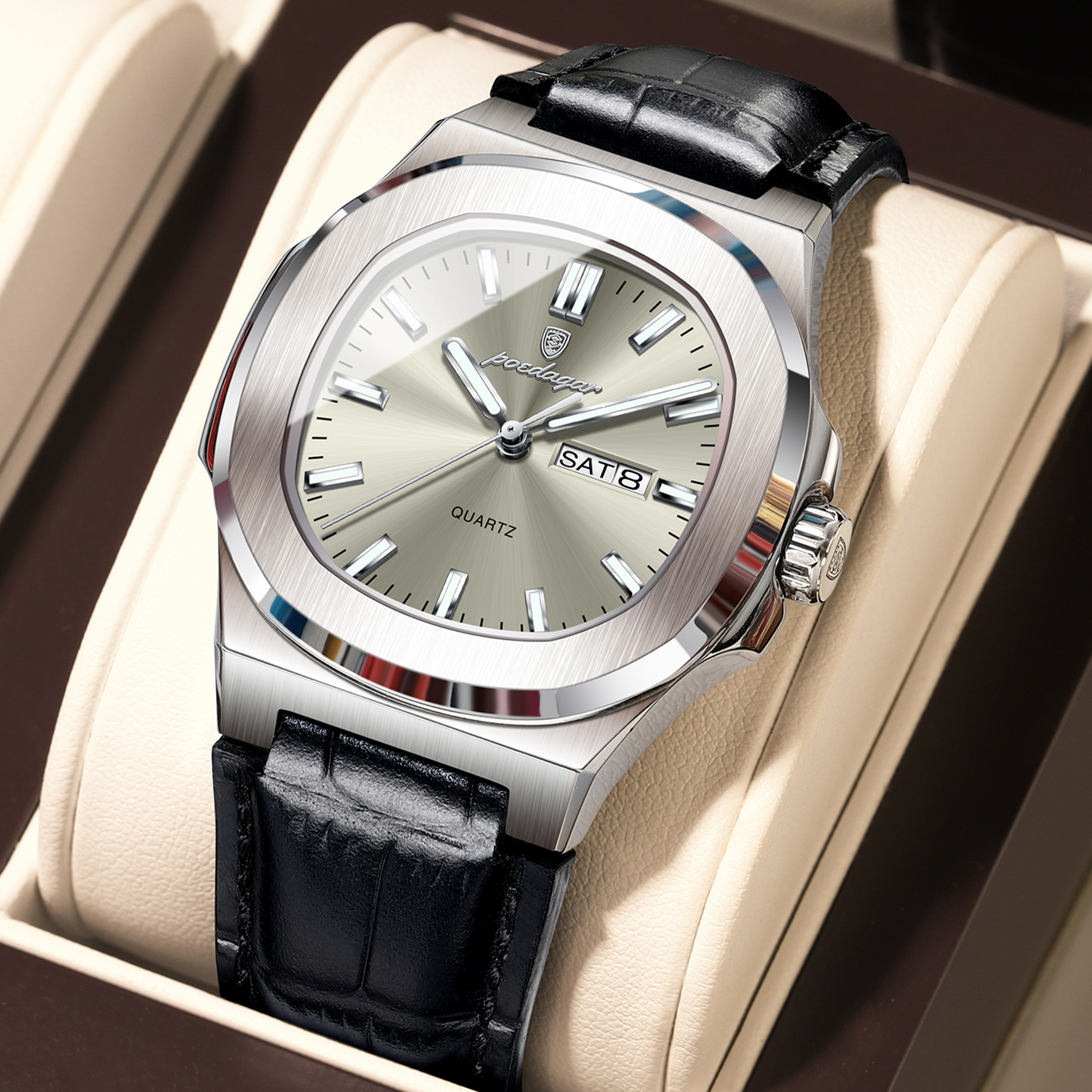 AliExpress POEDAGAR Men's Luminous Quartz Business Watch