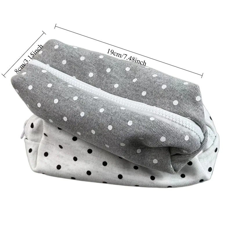 AliExpress Polka Dot Soft-Touch Pencil Case Pouch, view 6