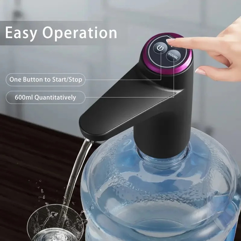 AliExpress Portable 5-gallon Water Dispenser with USB Charging-Automatic Electric Pump Suitable for Home, Office, and Outdoor Use