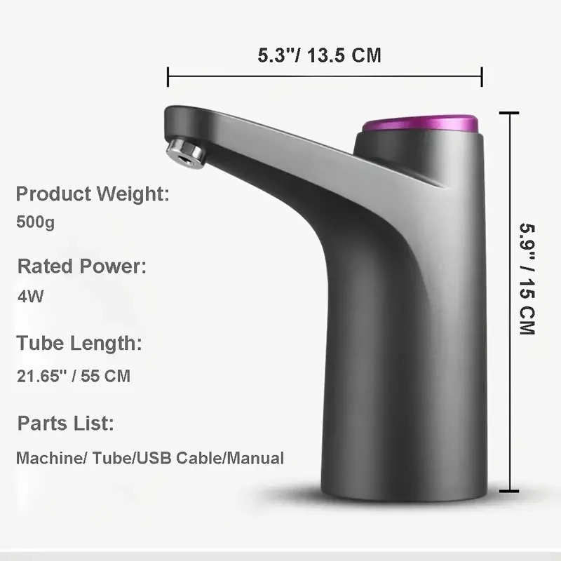 AliExpress Portable 5-gallon Water Dispenser with USB Charging-Automatic Electric Pump Suitable for Home, Office, and Outdoor Use, view 3