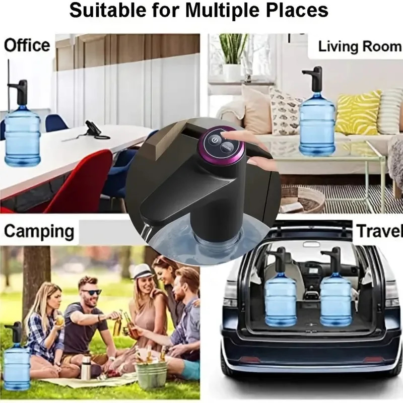 AliExpress Portable 5-gallon Water Dispenser with USB Charging-Automatic Electric Pump Suitable for Home, Office, and Outdoor Use, view 6