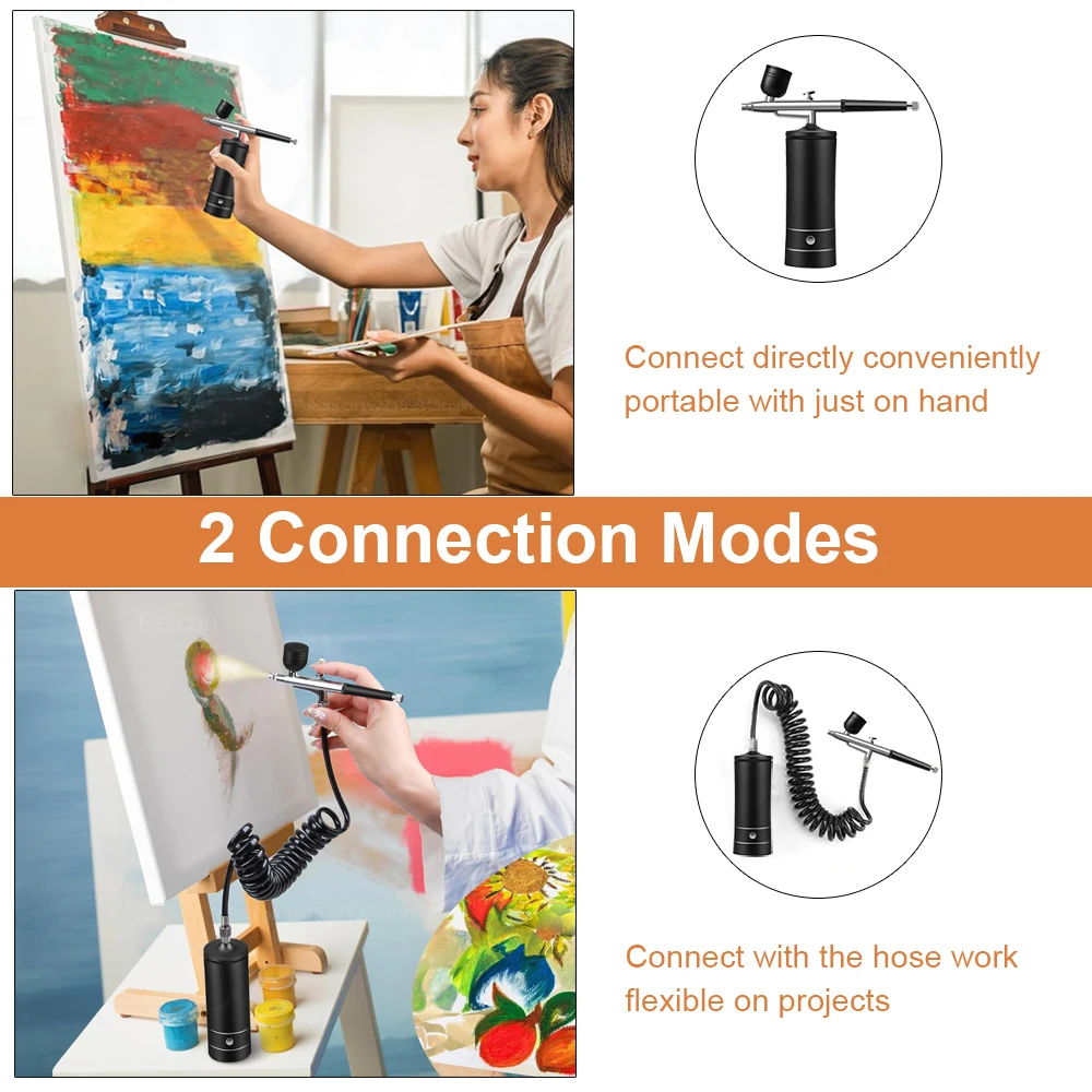 AliExpress Portable USB-Rechargeable Airbrush Compressor Set, view 4