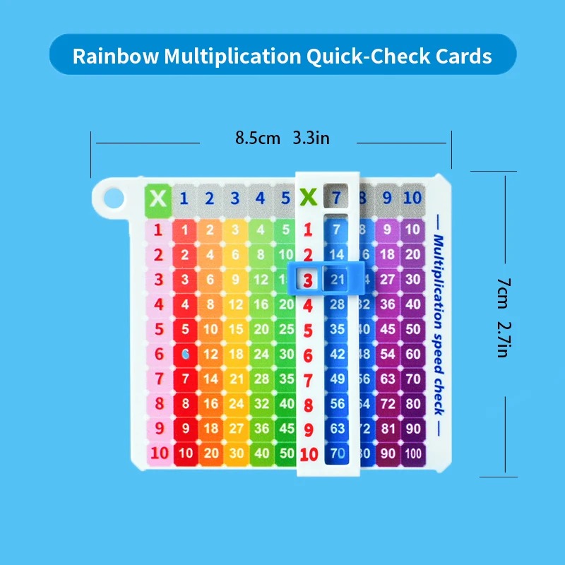 AliExpress Portable Cartoon Math Enlightenment Multiplication Table Multiplication Quick Search Card Fun Quick Search Multiplication Keycha, view 6