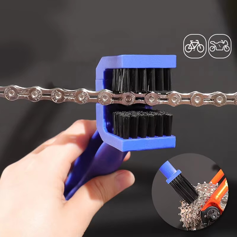 AliExpress Portable Chain Cleaner Motorcycle Road Bike Chain Clean Brush Bicycle Clean Motorcycle Tools Chain Cleaner Maintenance Tool, view 3