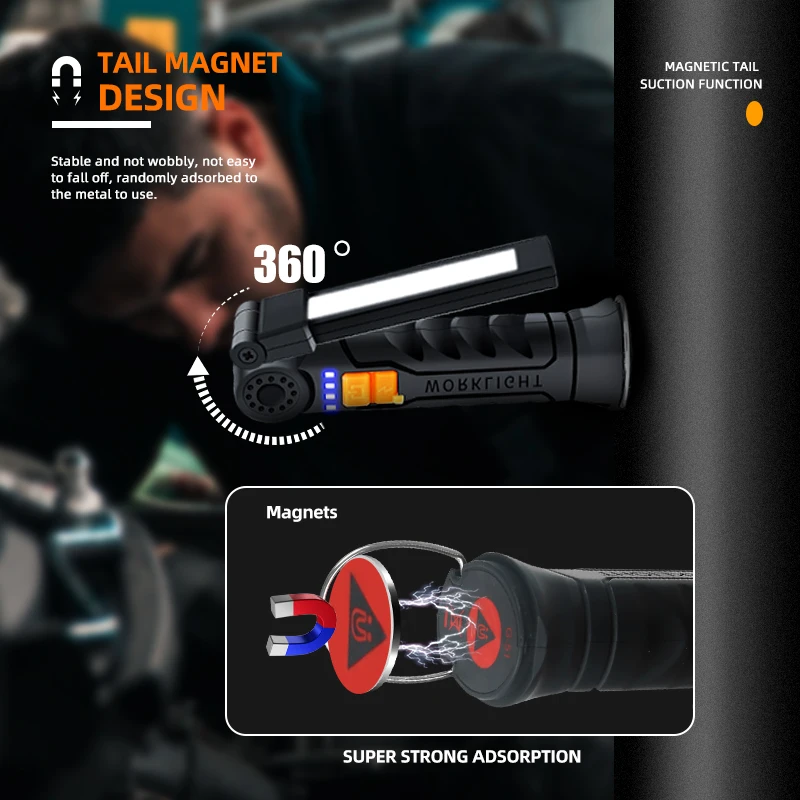 AliExpress Magnetic Rechargeable COB LED Work Light, view 4