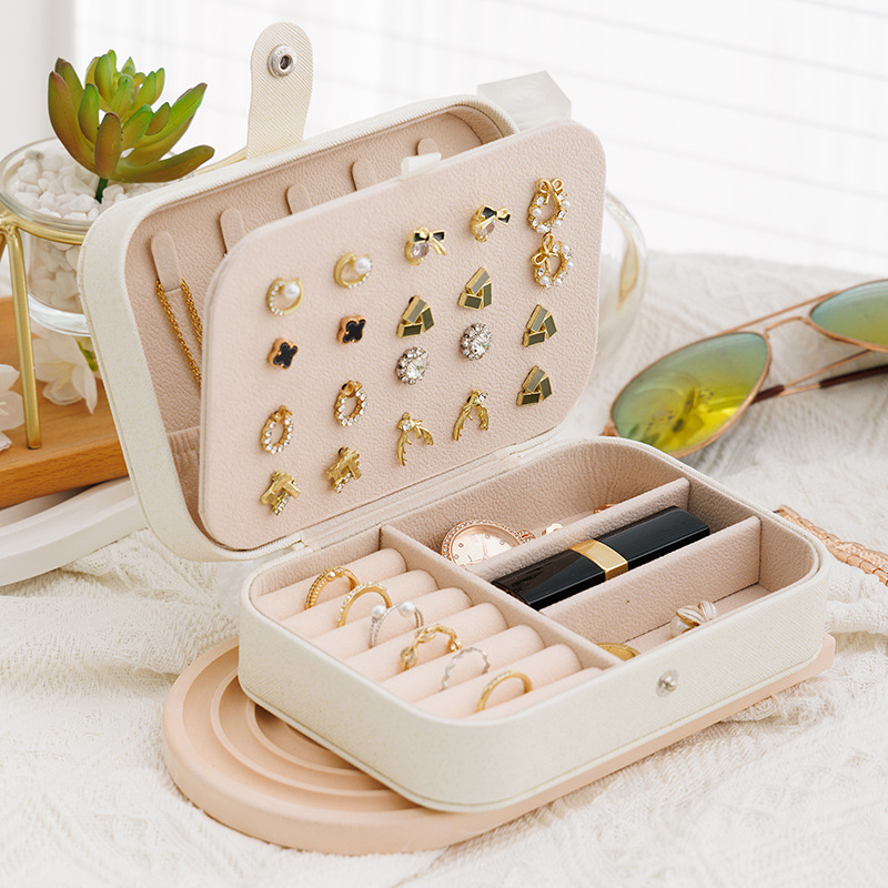 AliExpress Portable Leather-Style Travel Jewelry Case, view 2