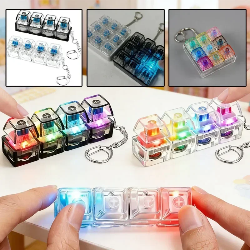 AliExpress Portable LED Keyboard Keychain Fidget Toy, view 3