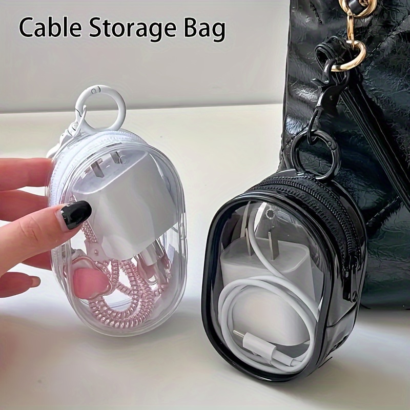 AliExpress Mini Clear Zipper Pouch with Keychain Loop