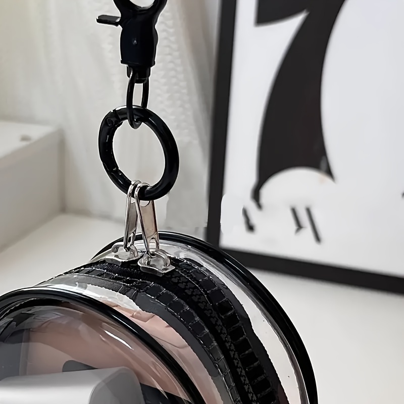 AliExpress Mini Clear Zipper Pouch with Keychain Loop, view 5