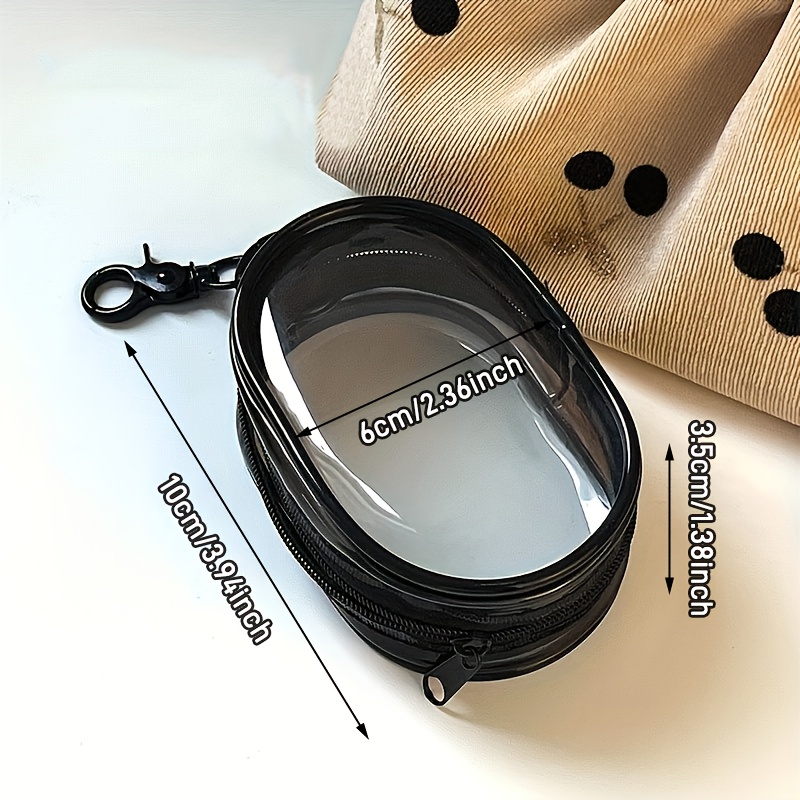 AliExpress Mini Clear Zipper Pouch with Keychain Loop, view 6