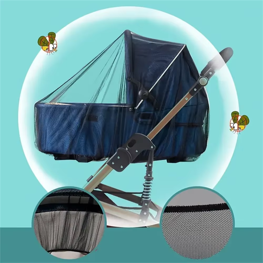 AliExpress Portable Mini Crib Mosquito Net with Elastic Edge Fine Mesh Washable Bug Net Cover for Stroller And Bassinet, view 5