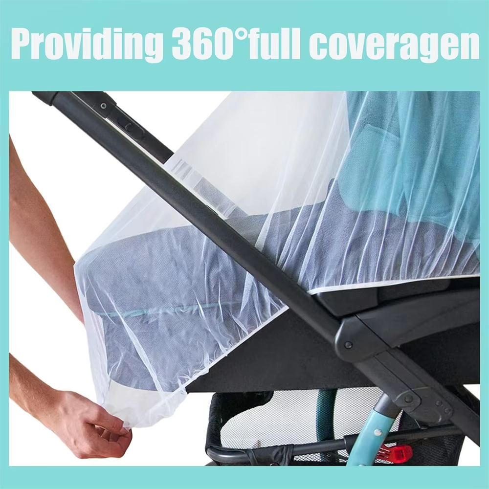 AliExpress Portable Mini Crib Mosquito Net with Elastic Edge Fine Mesh Washable Bug Net Cover for Stroller And Bassinet, view 6