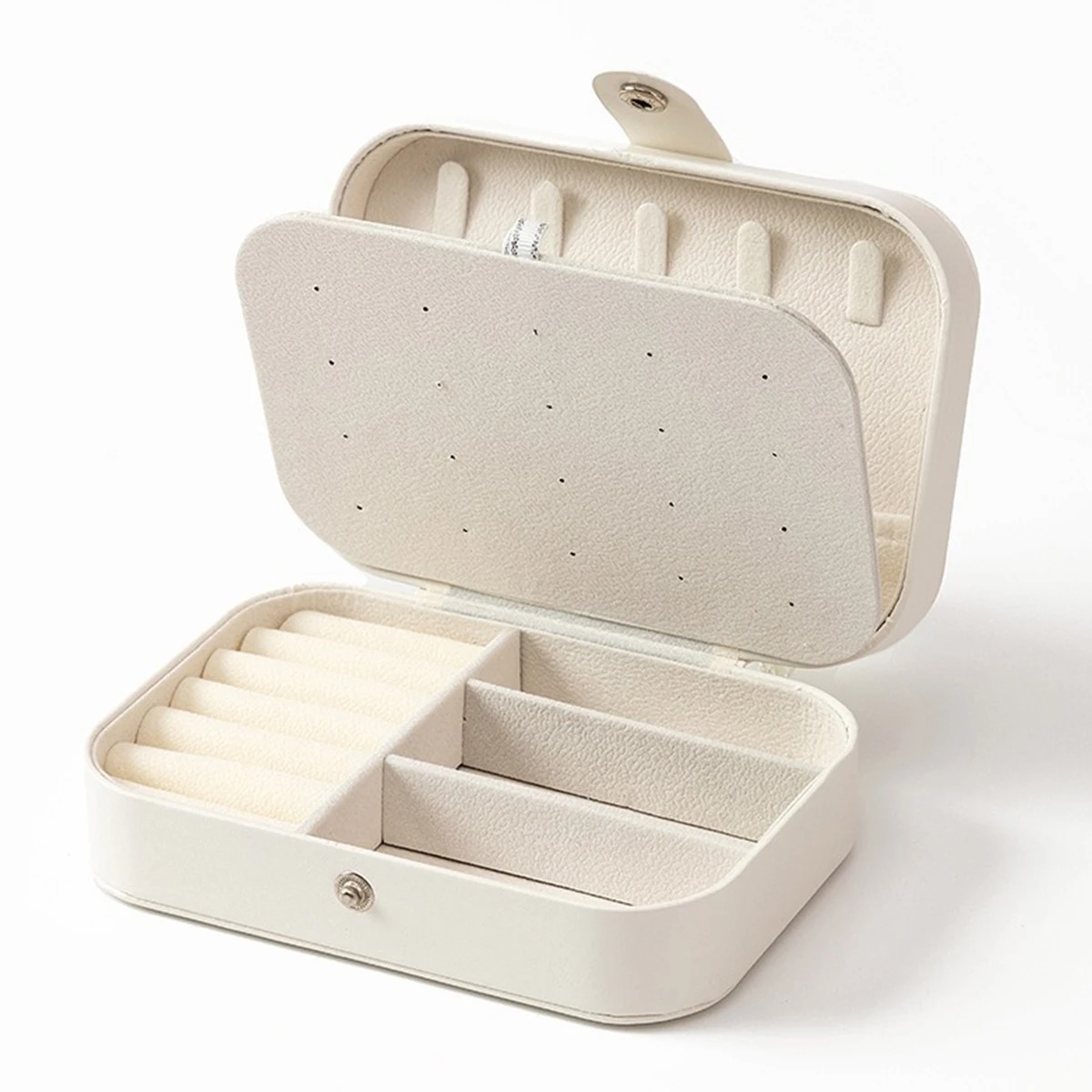 AliExpress Mini PU Leather Velvet-Lined Travel Jewelry Box, view 2