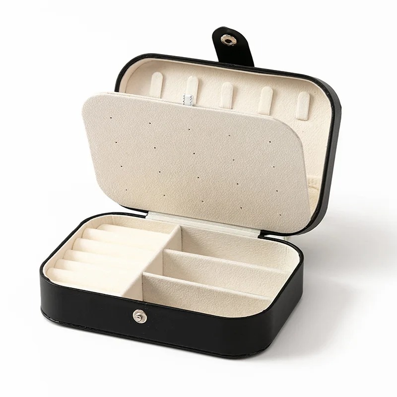AliExpress Mini PU Leather Velvet-Lined Travel Jewelry Box, view 4