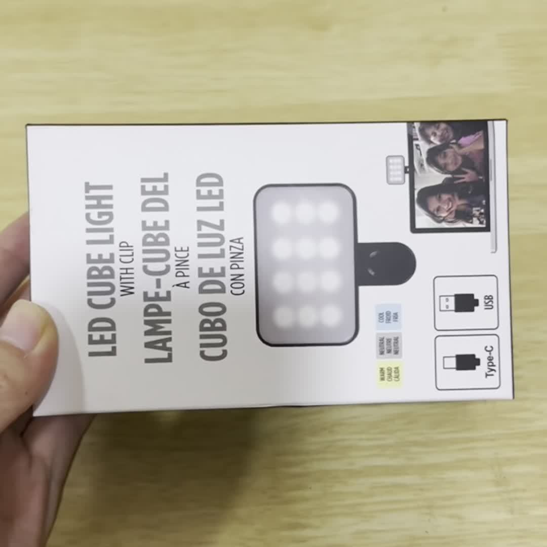 AliExpress Portable Mini Selfie Fill Light Rechargeable 3 Modes Adjustable Brightness Clip On For Mobile Phone Computer Fill Light, view 6