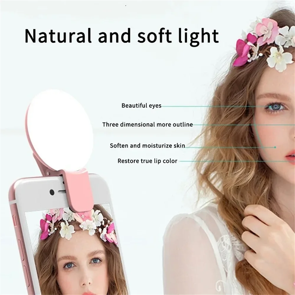 AliExpress Clip-On Mini Selfie Ring Light, view 2