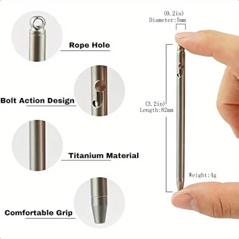 AliExpress Portable Mini Titanium EDC Pen, view 3