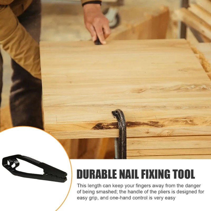 AliExpress Portable Nail Fixer Tool Woodworking Nail Fixer Plastic Sliding Joint Pliers Protect Fingers for Maintenance and Woodworking, view 5
