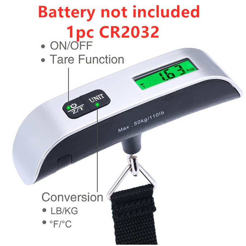 AliExpress Portable Scale Digital LCD Display 110lb/50kg Electronic Luggage Hanging Suitcase Travel Weighs Baggage Bag Weight Balance Tools, view 3