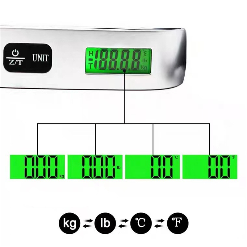 AliExpress Portable Scale Digital LCD Display 110lb/50kg Electronic Luggage Hanging Suitcase Travel Weighs Baggage Bag Weight Balance Tools, view 6